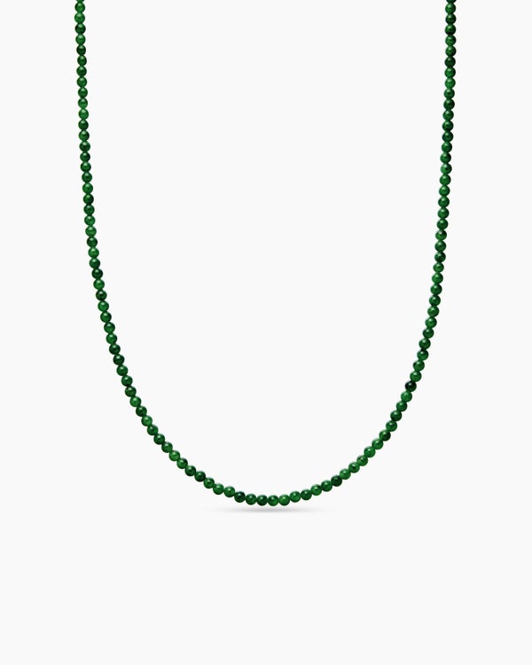 david van hagen Spiritual Beads Necklace Nephrite Jade and 18K Yellow Gold 4mm