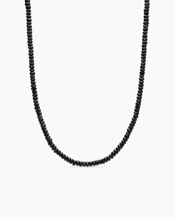 david van hagen Spiritual Beads Necklace Sterling Silver with Black Spinel 5mm