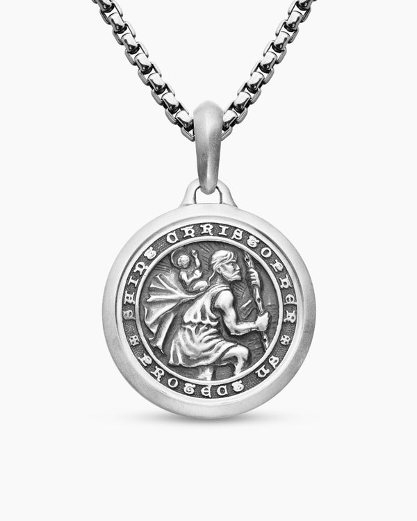 david van hagen St. Christopher Amulet Sterling Silver 26.5mm