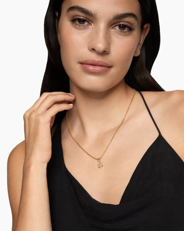 David Van Hagen Star Of David Pendant 18K Yellow Gold With Diamonds 11.2mm