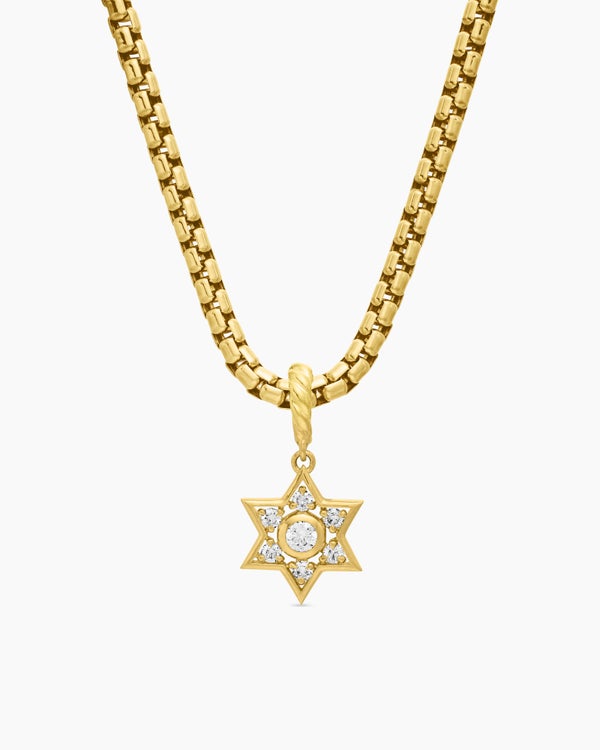 david van hagen Star of David Pendant 18K Yellow Gold with Diamonds 11.2mm david van hagen Star of David Pendant 18K Yellow Gold with Diamonds 11.2mm