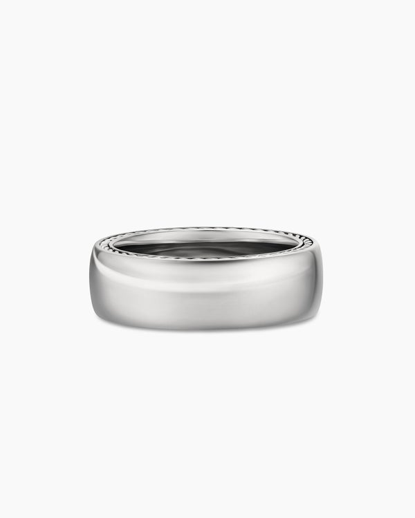 david van hagen Streamline ® Band Ring 18K White Gold 8mm