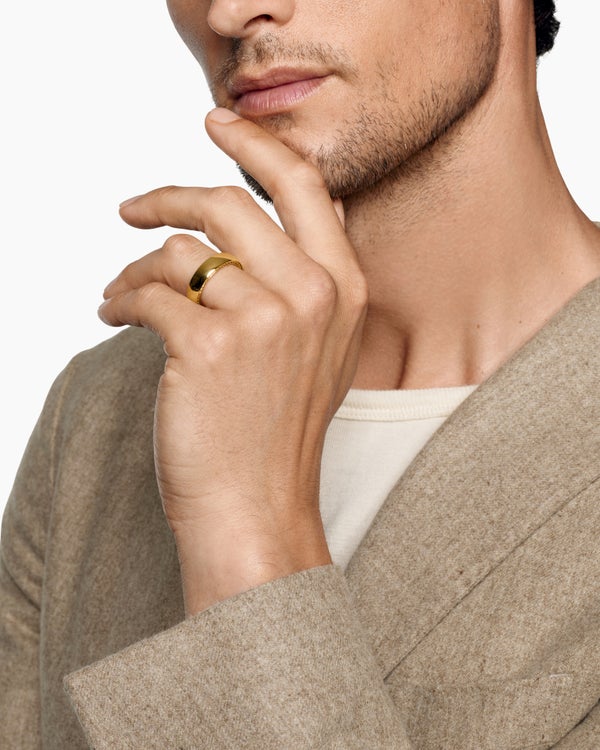 David Van Hagen Streamline ® Band Ring 18K Yellow Gold 6mm