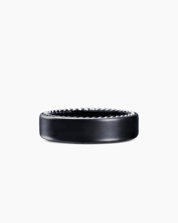 david van hagen Streamline ® Band Ring Black Titanium 6mm