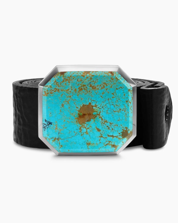 david van hagen Streamline ® Belt Buckle Sterling Silver with Turquoise