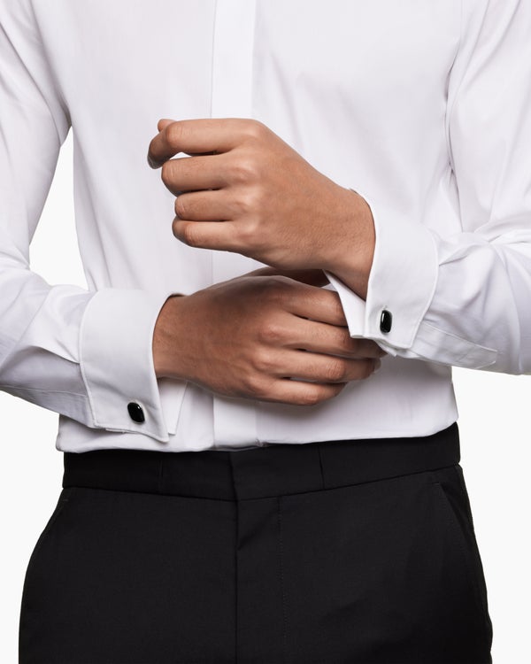 David Van Hagen Streamline ® Cushion Cufflinks Sterling Silver With Black Onyx 17mm