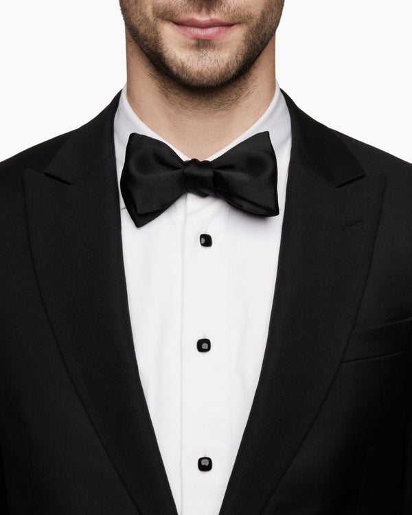 David Van Hagen Streamline ® Cushion Tuxedo Studs Sterling Silver With Black Onyx