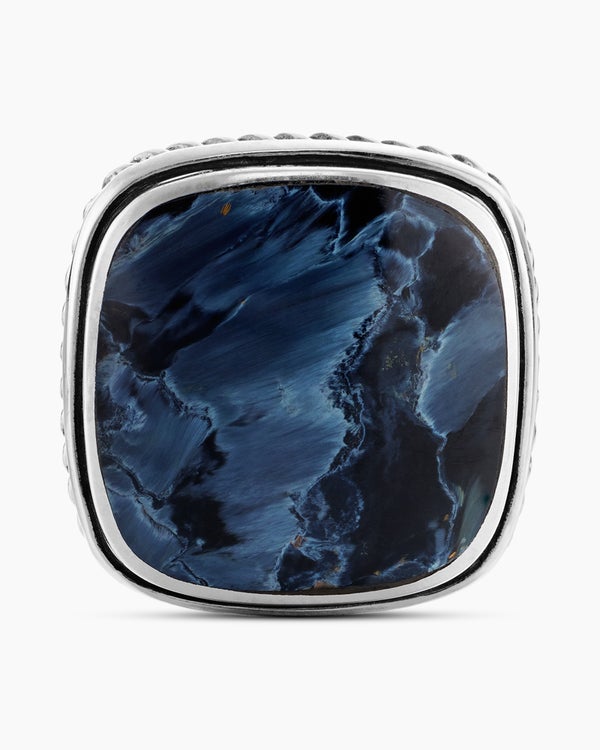 David Van Hagen Streamline ® Inlay Cufflinks Sterling Silver With Pietersite 18mm