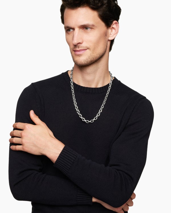 David Van Hagen Streamline ® Link Necklace Sterling Silver 9.5mm