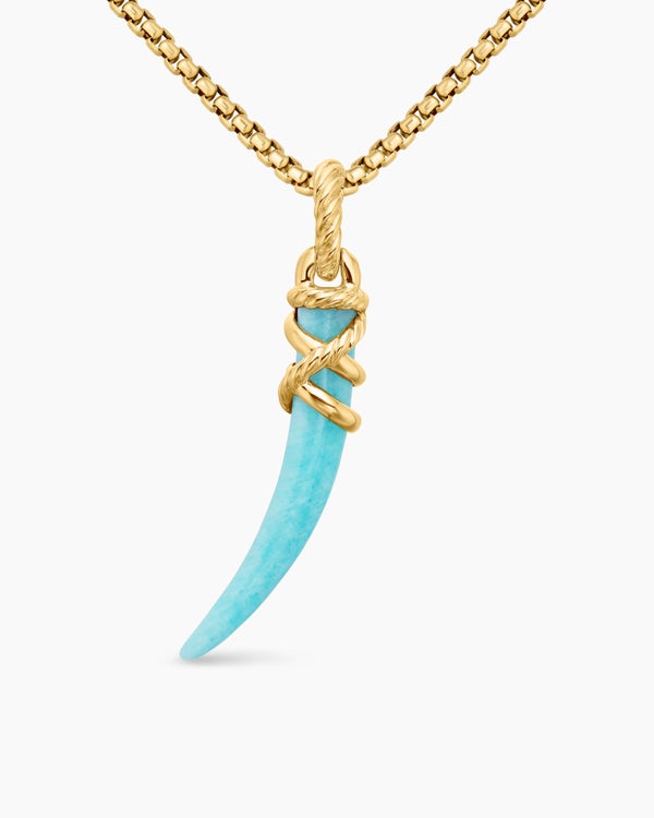 david van hagen Tusk Amulet Amazonite and 18K Yellow Gold 31mm david van hagen Tusk Amulet Amazonite and 18K Yellow Gold 31mm