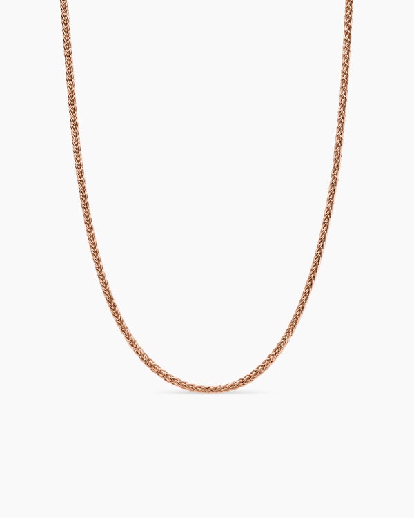david van hagen Wheat Chain Necklace 18K Rose Gold 2.5mm david van hagen Wheat Chain Necklace 18K Rose Gold 2.5mm