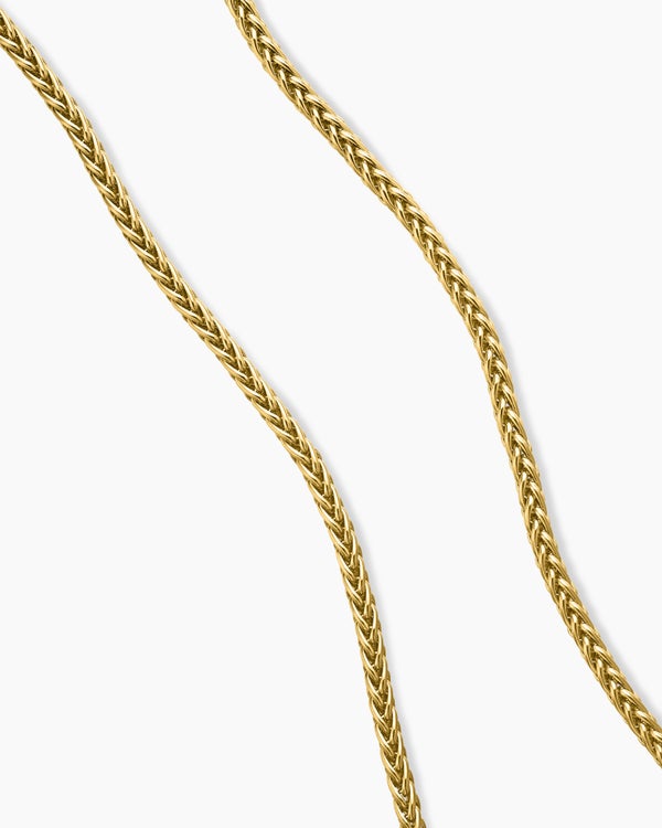 David Van Hagen Wheat Chain Necklace 18K Yellow Gold 2.5mm