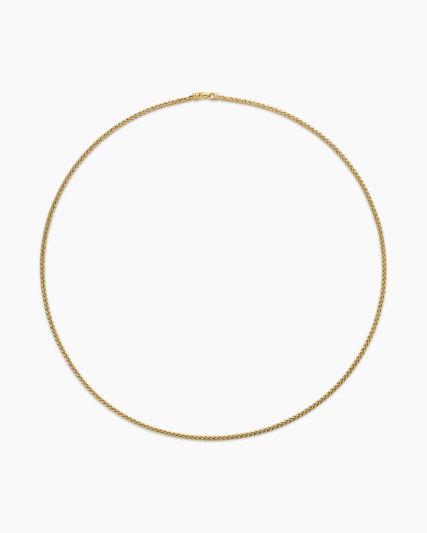 David Van Hagen Wheat Chain Necklace 18K Yellow Gold 2.5mm