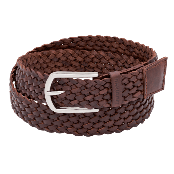 davidoff ESSENTIALS belt Braided 105cm / Brown