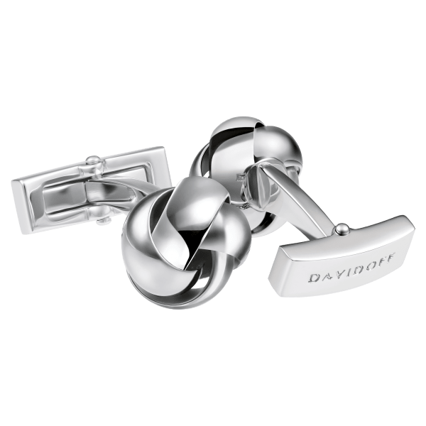 davidoff ESSENTIALS Cufflinks Knot - Rhodium