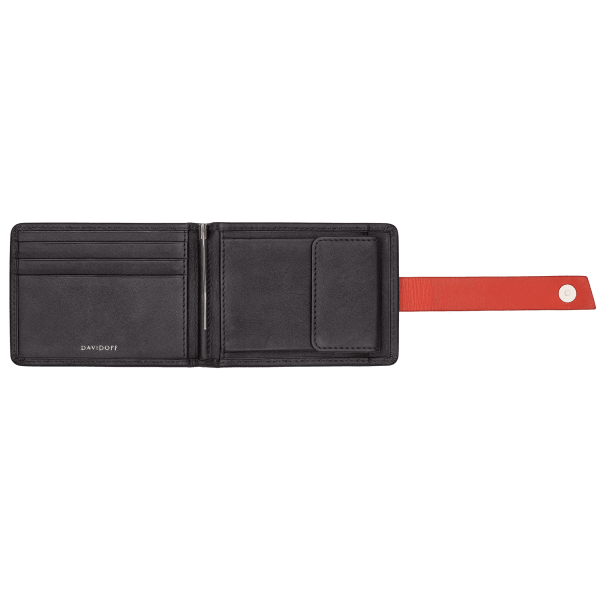 Davidoff ESSENTIALS Wallet 3CC + MC - Black-Orange