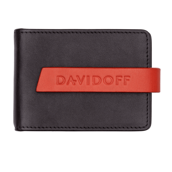 davidoff ESSENTIALS Wallet 3CC + MC - Black-Orange