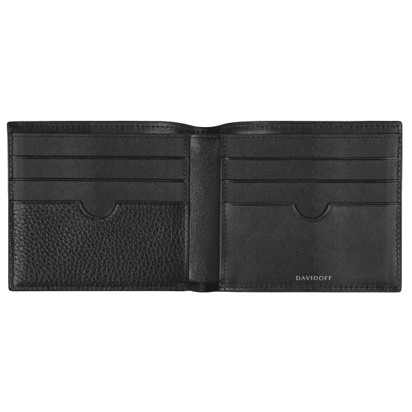 davidoff ESSENTIALS Wallet 6CC + 2 Pockets - Black