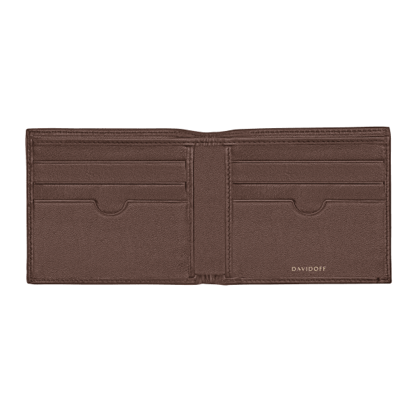 Davidoff ESSENTIALS Wallet 6CC + 2 Pockets - Brown