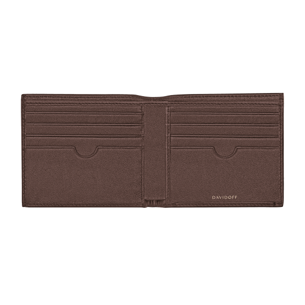 Davidoff ESSENTIALS Wallet 8CC + 2 Pockets - Brown