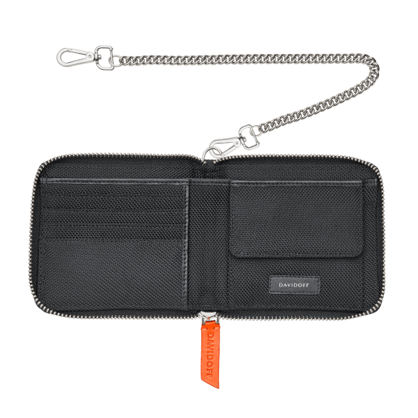 Davidoff HOME RUN Wallet 4CC + 2P - Black/orange