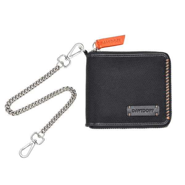 Davidoff HOME RUN Wallet 4CC + 2P - Black/orange