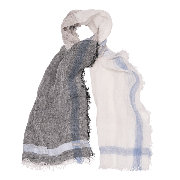 davidoff PARIS Scarf Grey - White - Blue