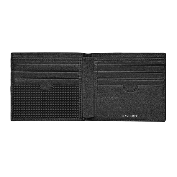 Davidoff PARIS Wallet 8CC + 2 Pockets - Black