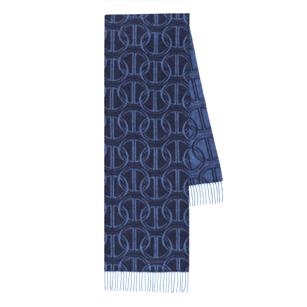 davidoff ZINO Scarf Anthracite - Blue