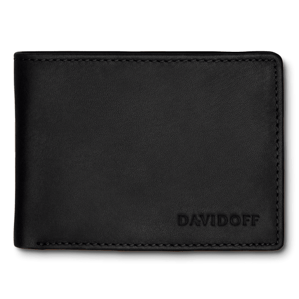davidoff ESSENTIALS Credit Card holder 6CC + 2P + 2Windows - Black
