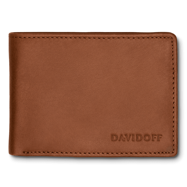 davidoff ESSENTIALS Credit Card holder 6CC + 2P + 2Windows - Brown