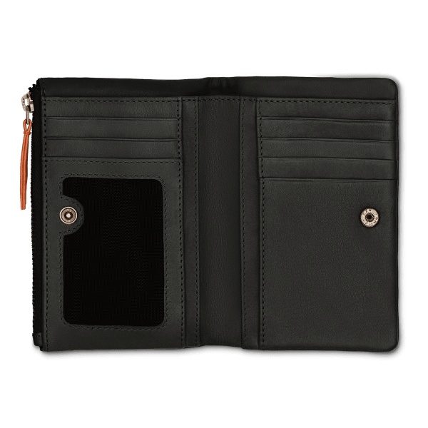 Davidoff ESSENTIALS Wallet 6CC + 6P + 1 Window + Zipped Coin - Black