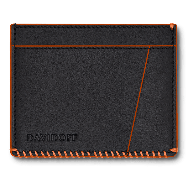davidoff HOME RUN Credit Card Holder 4CC + 1P - Black/Orange
