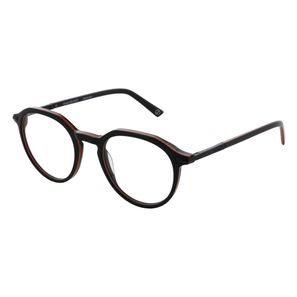 davidoff Optical frames - Full Acetate Black - orange - black