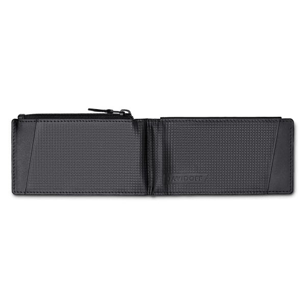 Davidoff PARIS Credit Card Holder 6CC + 1WN + Zip - Black