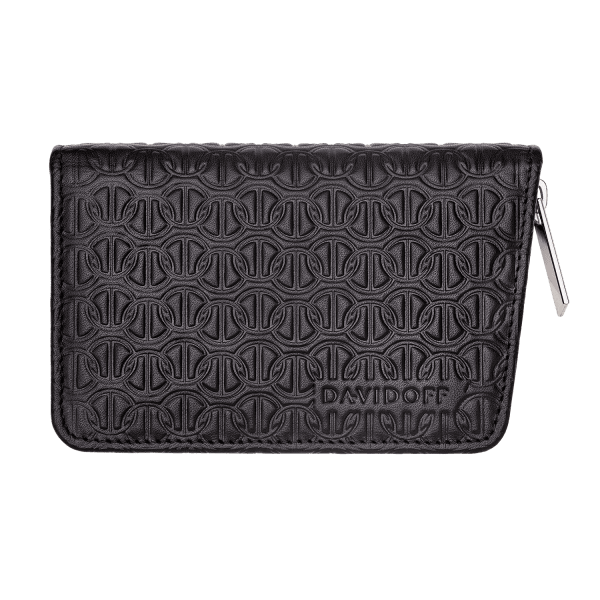 davidoff ZINO Credit Card Holder 2CC+1WN+MC - Black/orange