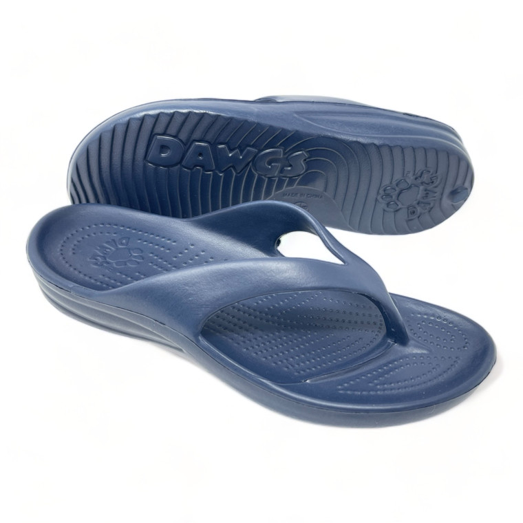 Dawgs Men's Flip Flops - Navy