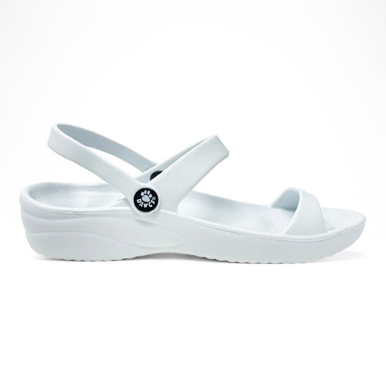 dawgs Women's 3-Strap Sandals - White