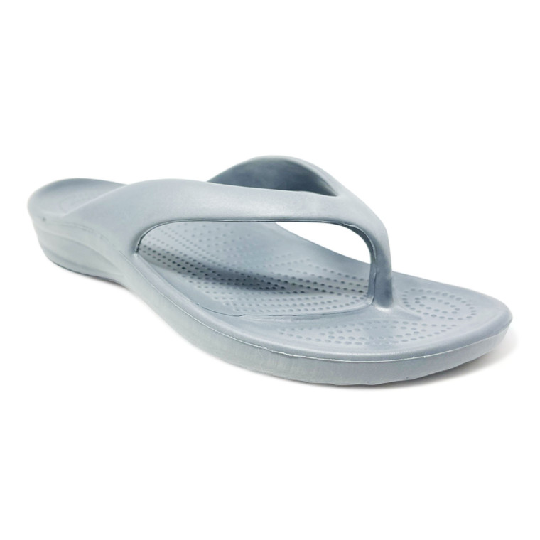 Dawgs Women's Flip Flops- Flat Grey