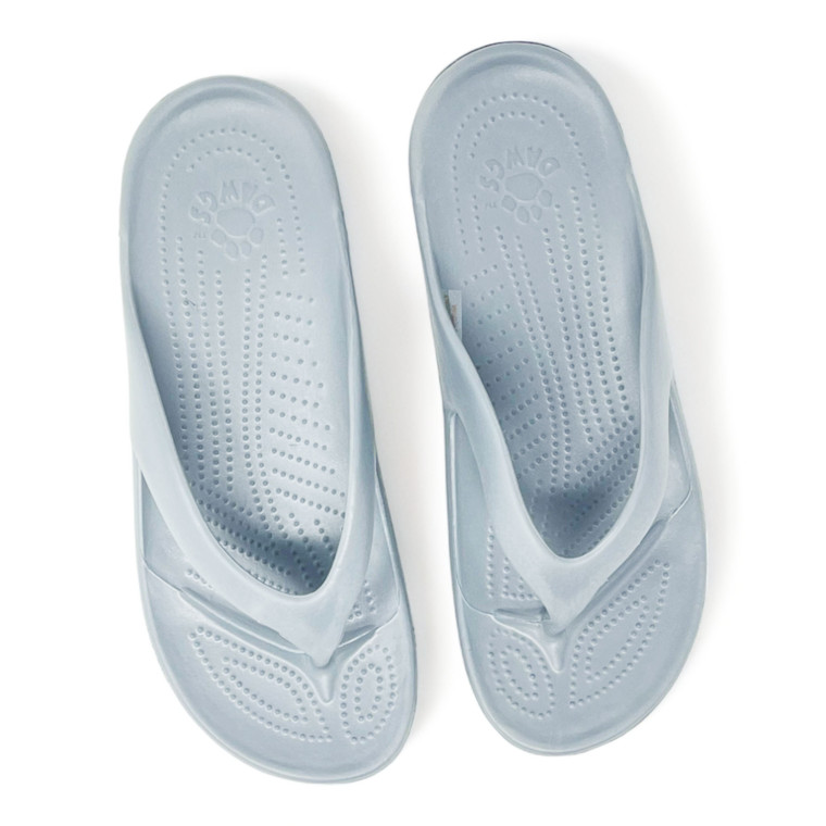 Dawgs Women's Flip Flops- Flat Grey