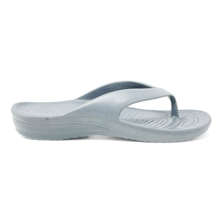dawgs Women's Flip Flops- Flat Grey