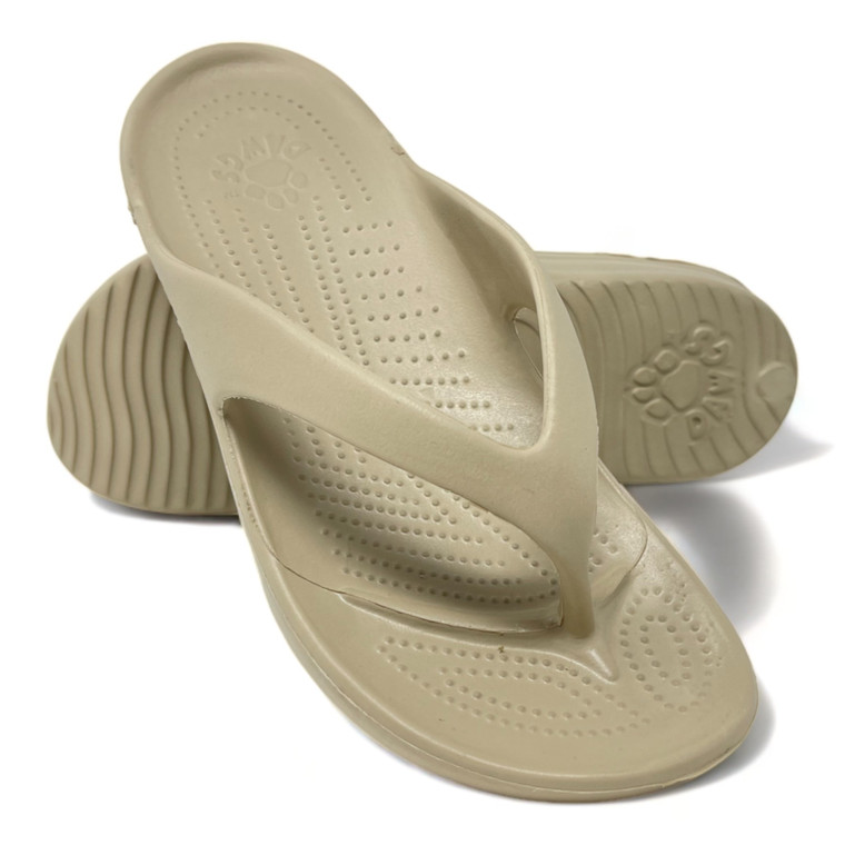 Dawgs Women's Flip Flops - Tan