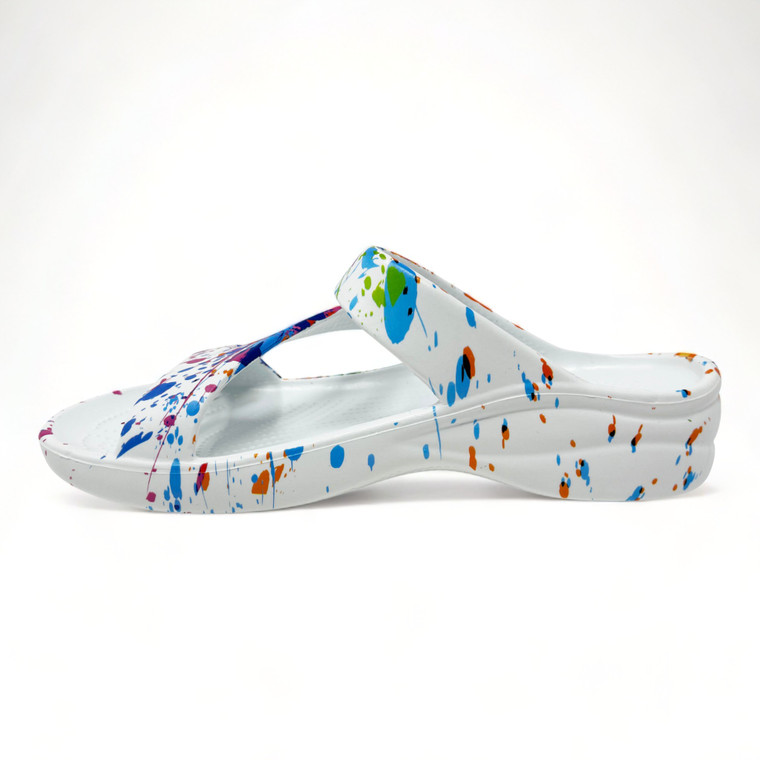 Dawgs Women's PAW Print Z Sandals - Artist Palette