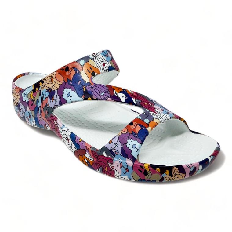 Dawgs Women's PAW Print Z Sandals - DAWG Crazy