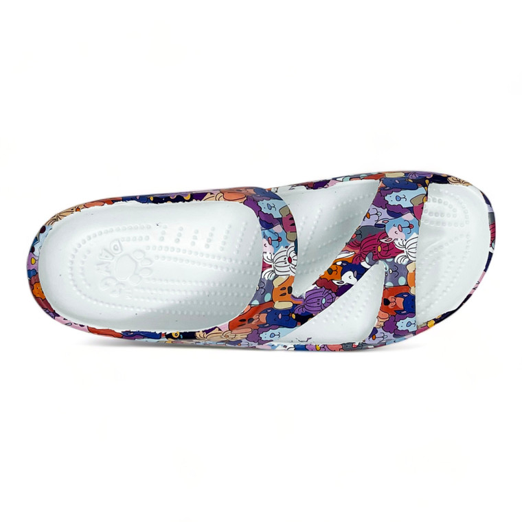 Dawgs Women's PAW Print Z Sandals - DAWG Crazy