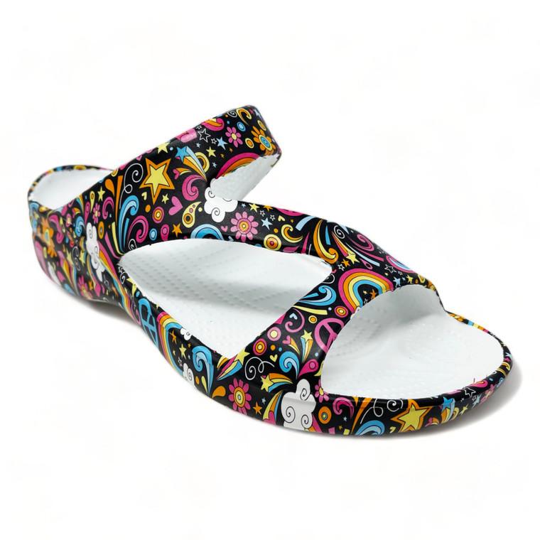 Dawgs Women's PAW Print Z Sandals - Feelin' Groovy