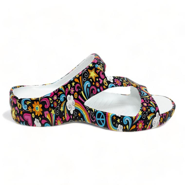 dawgs Women's PAW Print Z Sandals - Feelin' Groovy