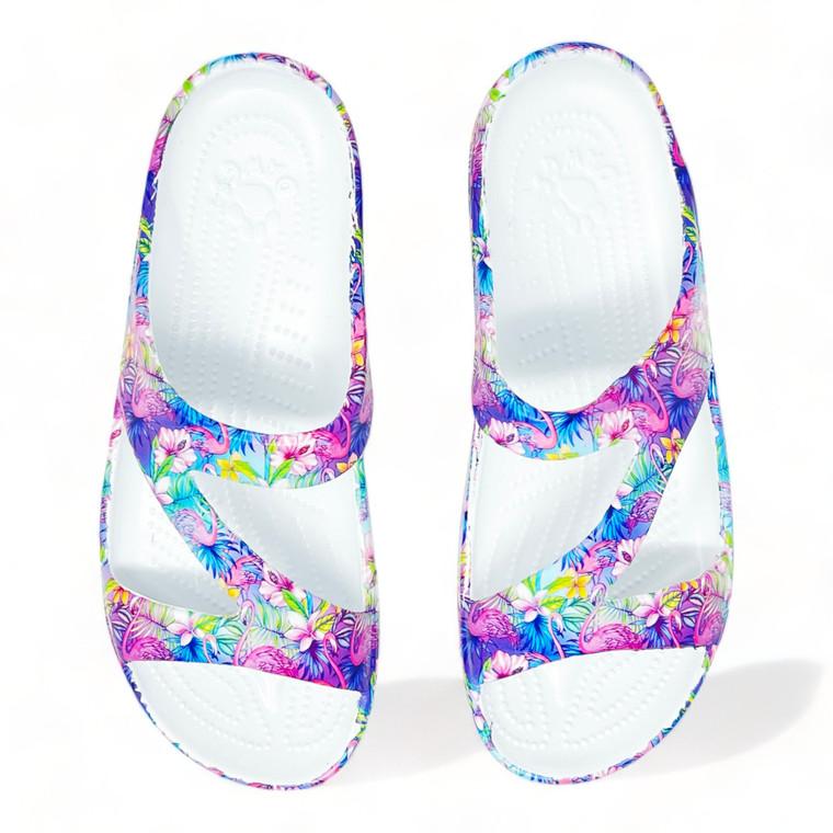 Dawgs Women's PAW Print Z Sandals - Pretty In Pink