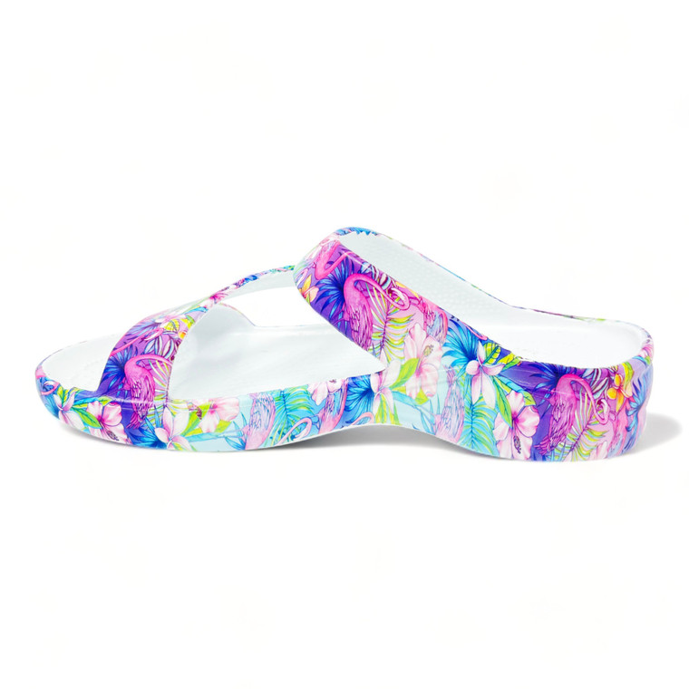 Dawgs Women's PAW Print Z Sandals - Pretty In Pink