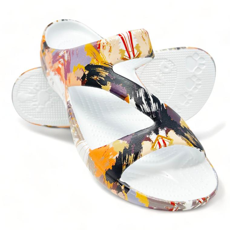 Dawgs Women's PAW Print Z Sandals - Rare Earth